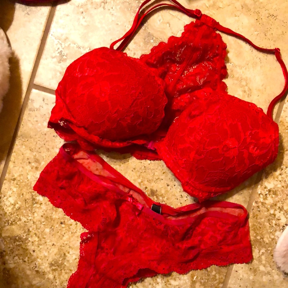 Victoria’s Secret panties and bra